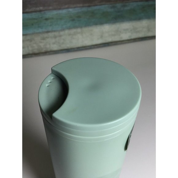 Starbucks 2020 Recycled Eco-friendly Matte Mint Green 16oz Hot Tumbler Used  - Picture 8 of 11